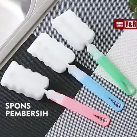 Pembersih Serbaguna Spons Pembersih Botol Susu Bayi Baby Botol Air Minum Pencuci Gelas Dot Termos