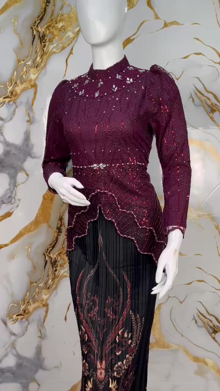 Kebaya reysa terbaru 2025 desain modern ekor penguin nutup pantat cocok buat wisuda kondangan dan acara formal lainnya