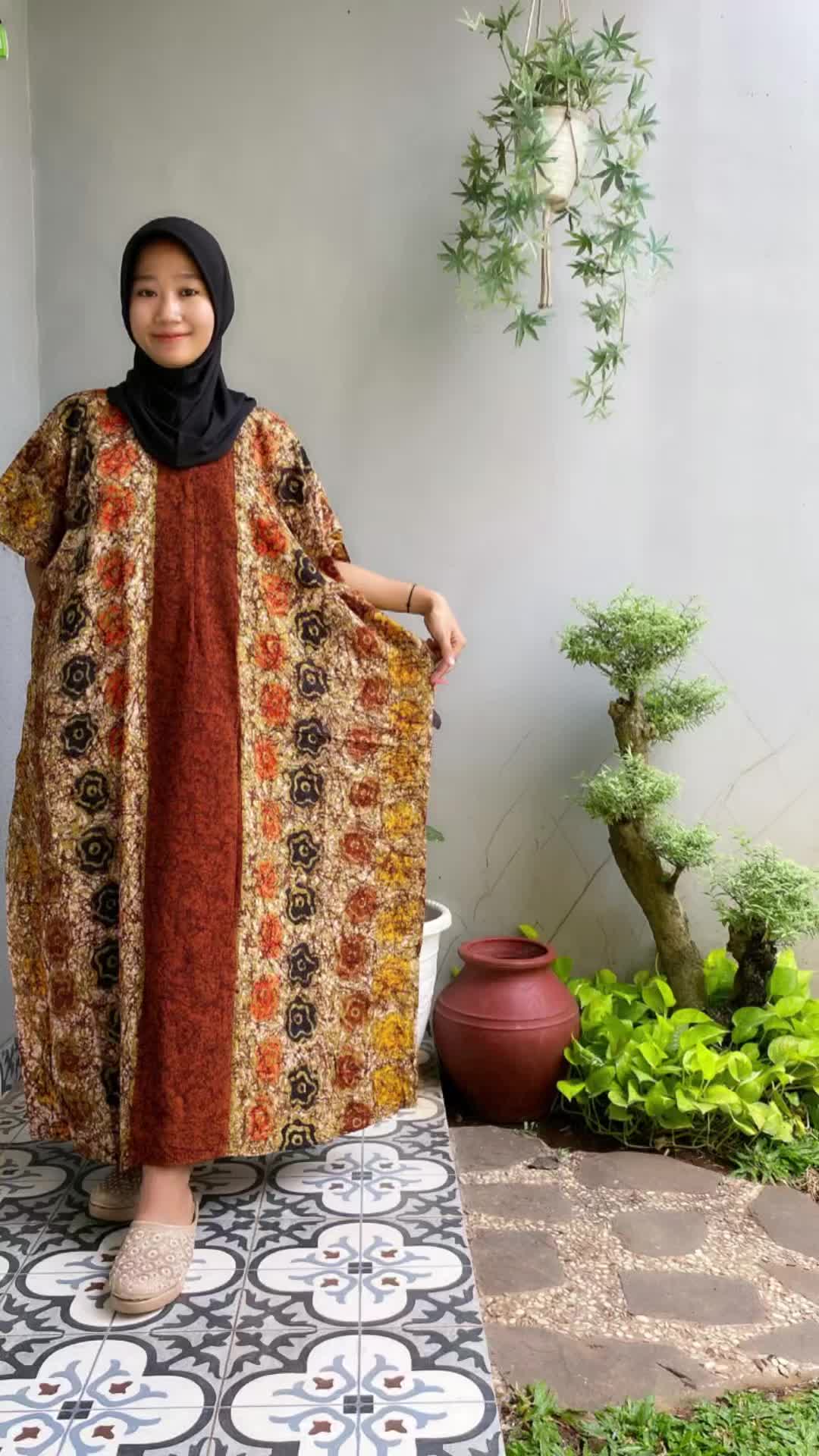 BATIKISAA Daster Lowo Colet Kotak Batik Cap Premium LD 150 PJ 120 Tebal Wanita Bumil Pekalongan  Menyusui Tidur Motif Pendek Rayon Santai