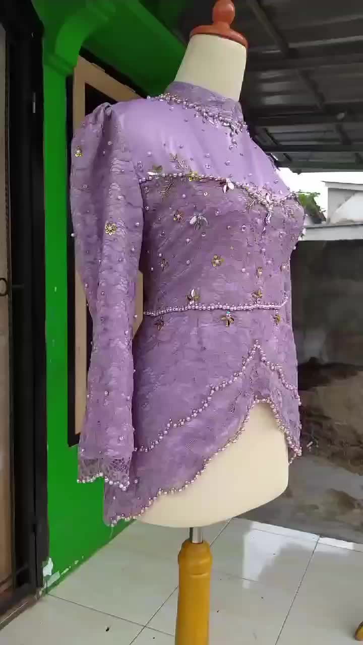 kebaya brukat wisuda Dress Gaun Wanita Cantik