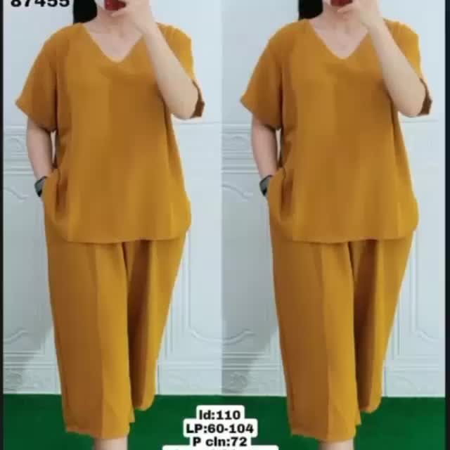 Setelan Andin Murah Terbaru Crinkle Airflow - Bahan Adem dan Tidak Nerawang Wanita Celana Atasan Dewasa