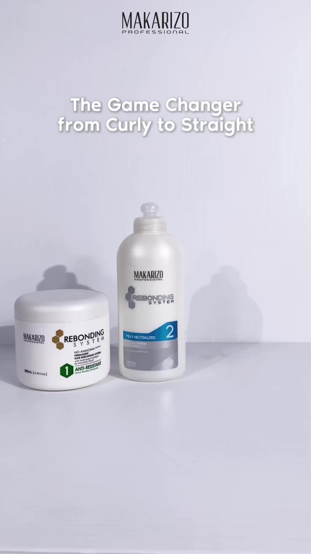 MAKARIZO Rebonding System 500gr STEP 1 Obat Pelurus Rambut Smoothing 500ml / bonding / Smoothing / Straight / Straightening