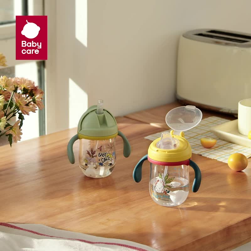 Sakumini Sippy Cup Tritan 240ml Botol Minum Sedotan Anak Bayi Bottle