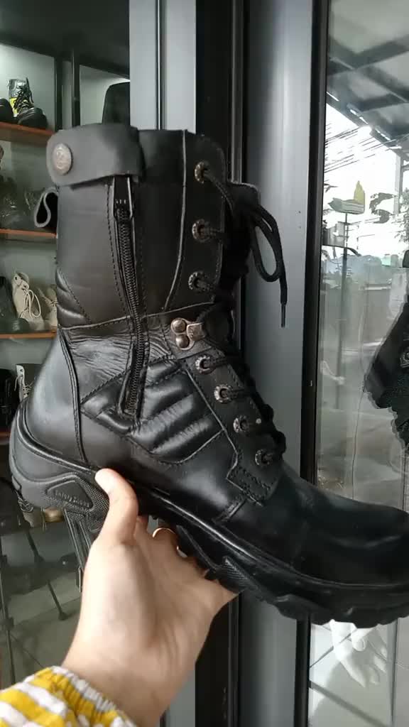 SEPATU PDL DINAS/ PDL SAFETY/ SEPATU PDL KULIT/ PDL RESLETING ODON CIBADUYUT 1731 Boots Shoes Kerja Pria Karet