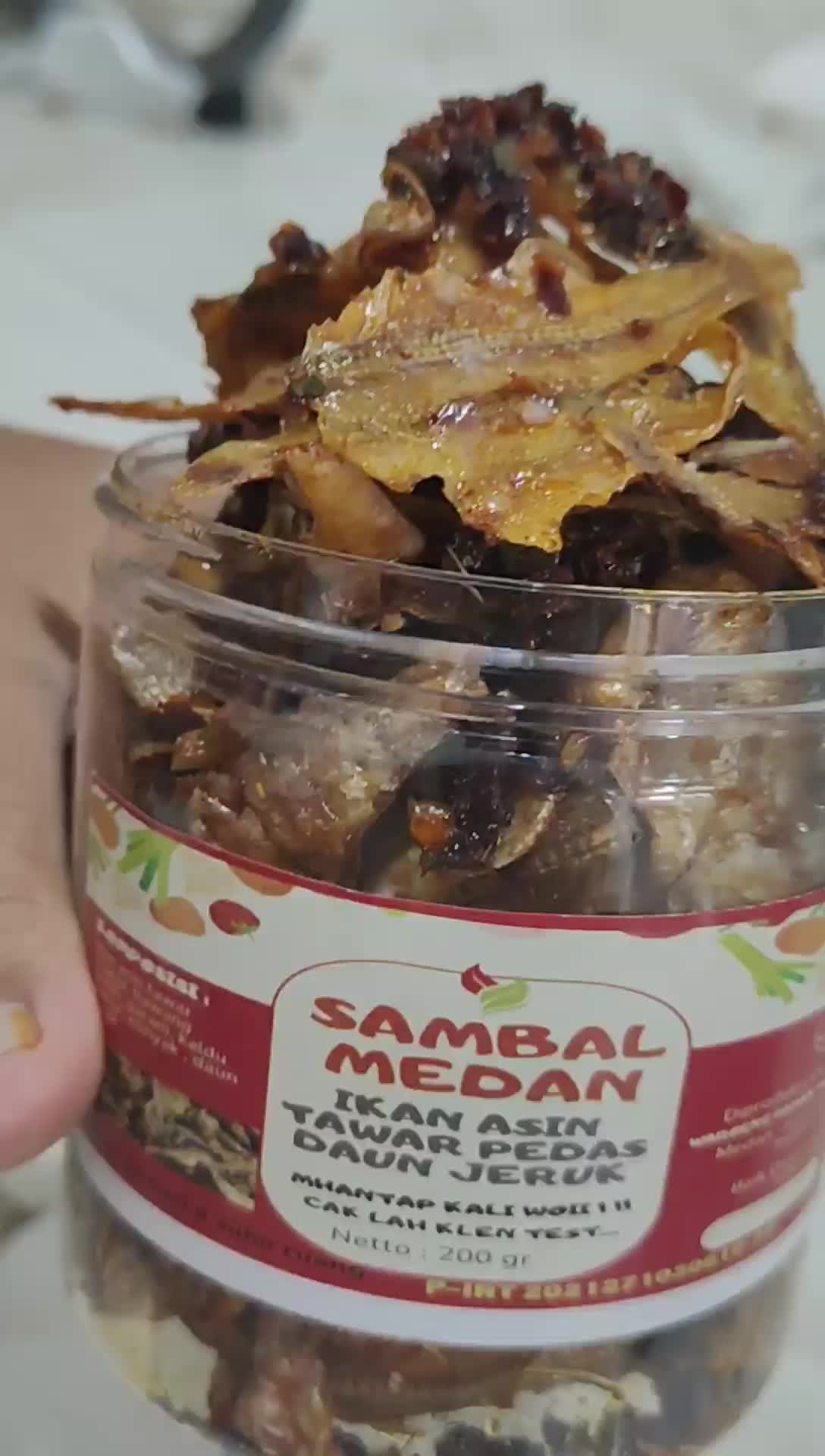 SAMBALADO KERING DAUN JERUK IKAN ASIN TAWAR by waroeng paman mutho Pedas
