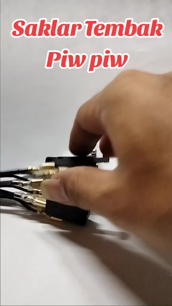 Saklar Tembak Piw piw / Sakelar Lampu Tembak Microswitch roda dg Kabel / Saklar Piw Biled