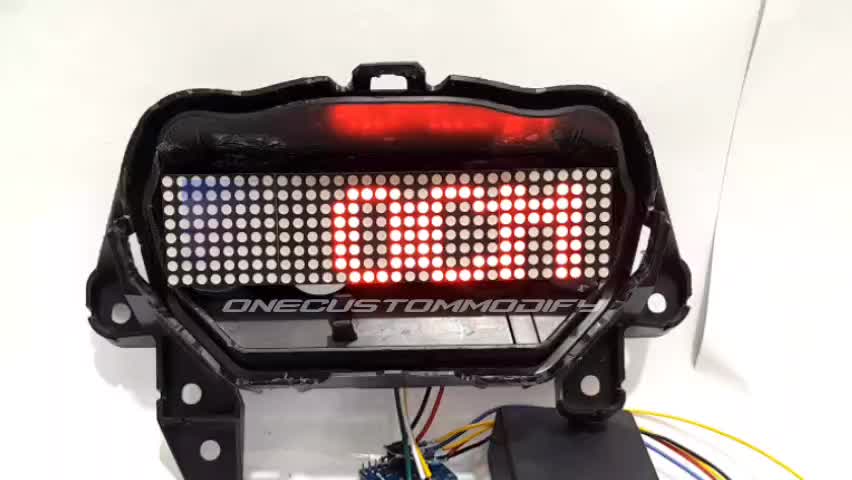 Stoplamp Running Text Animasi Aerox 155 Connected 2020 2021 2022 2023  Lampu Rem LED Belakang Motor