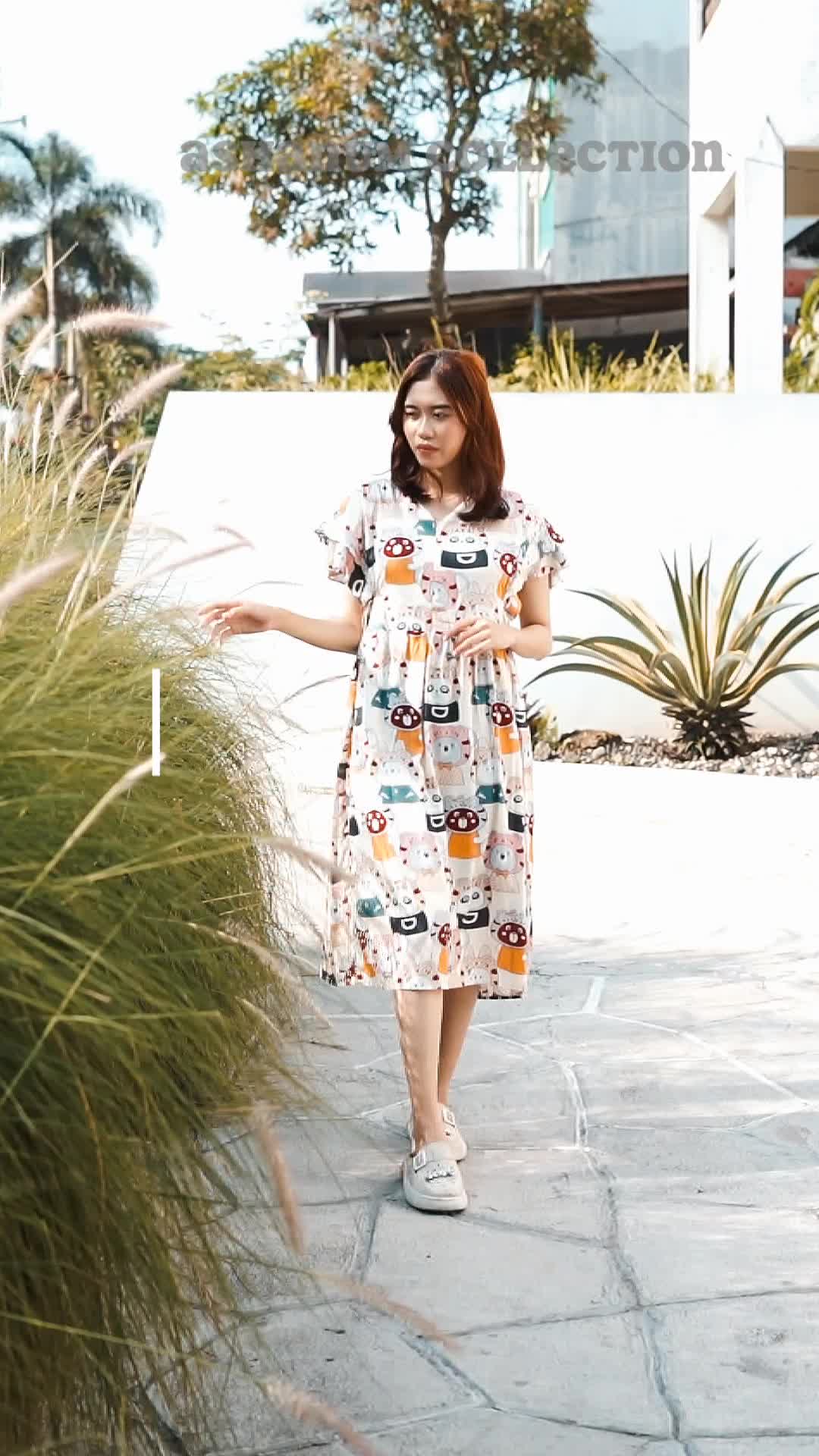 YUMNA DRESS daster resleting depan terbaru