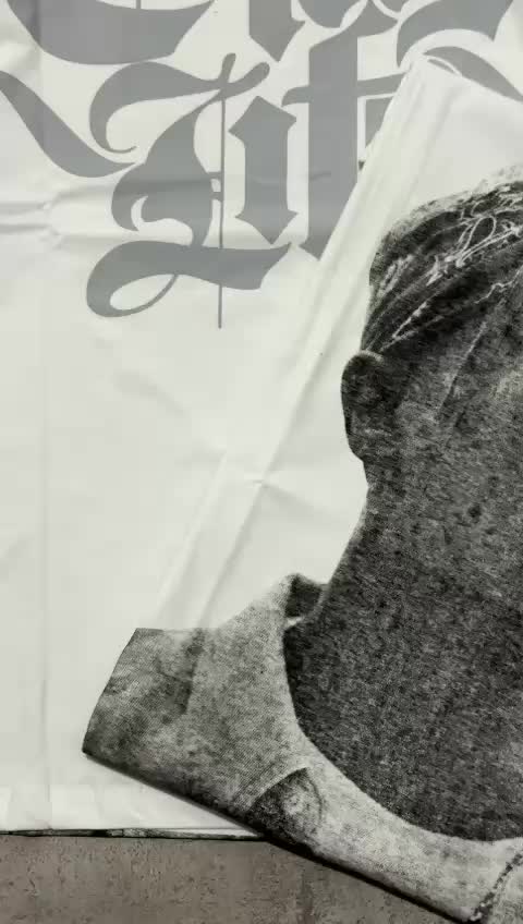 Baju Kaos Oversize Tupac Thugh Life - T Shirt 2PAC Oversize White 20s