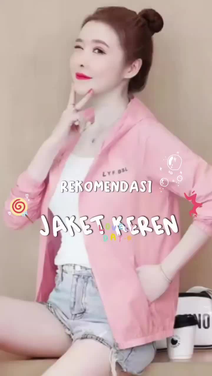 Jaket Wanita Koreaan Style - Baju Outer Casual Panjang - Atasan, Hoodie, Cewek