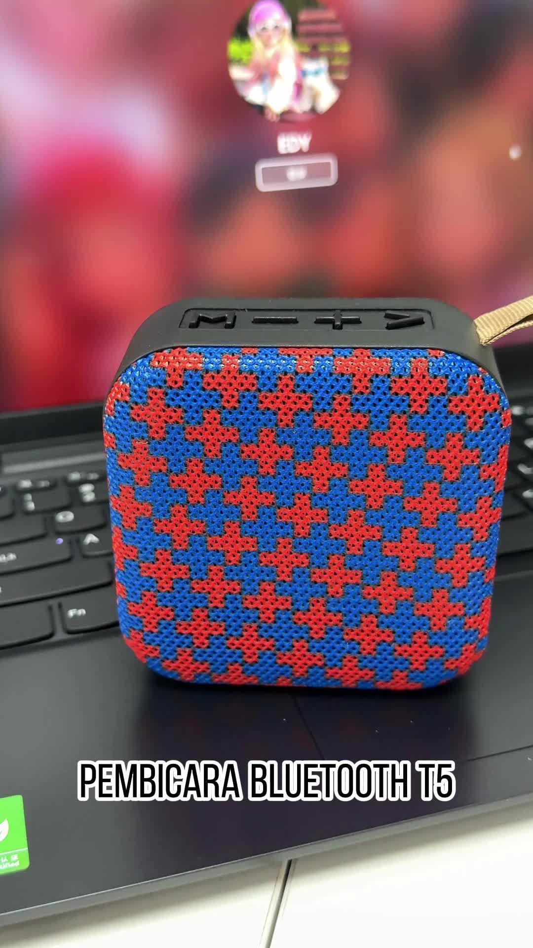 Speaker Bluetooth mini Wireless T5 Musik Nirkabel Mendukung Radio FM Memori Aux Micro Portable Spekaer Murah T5 Handphone Black Merah Hitam Merah