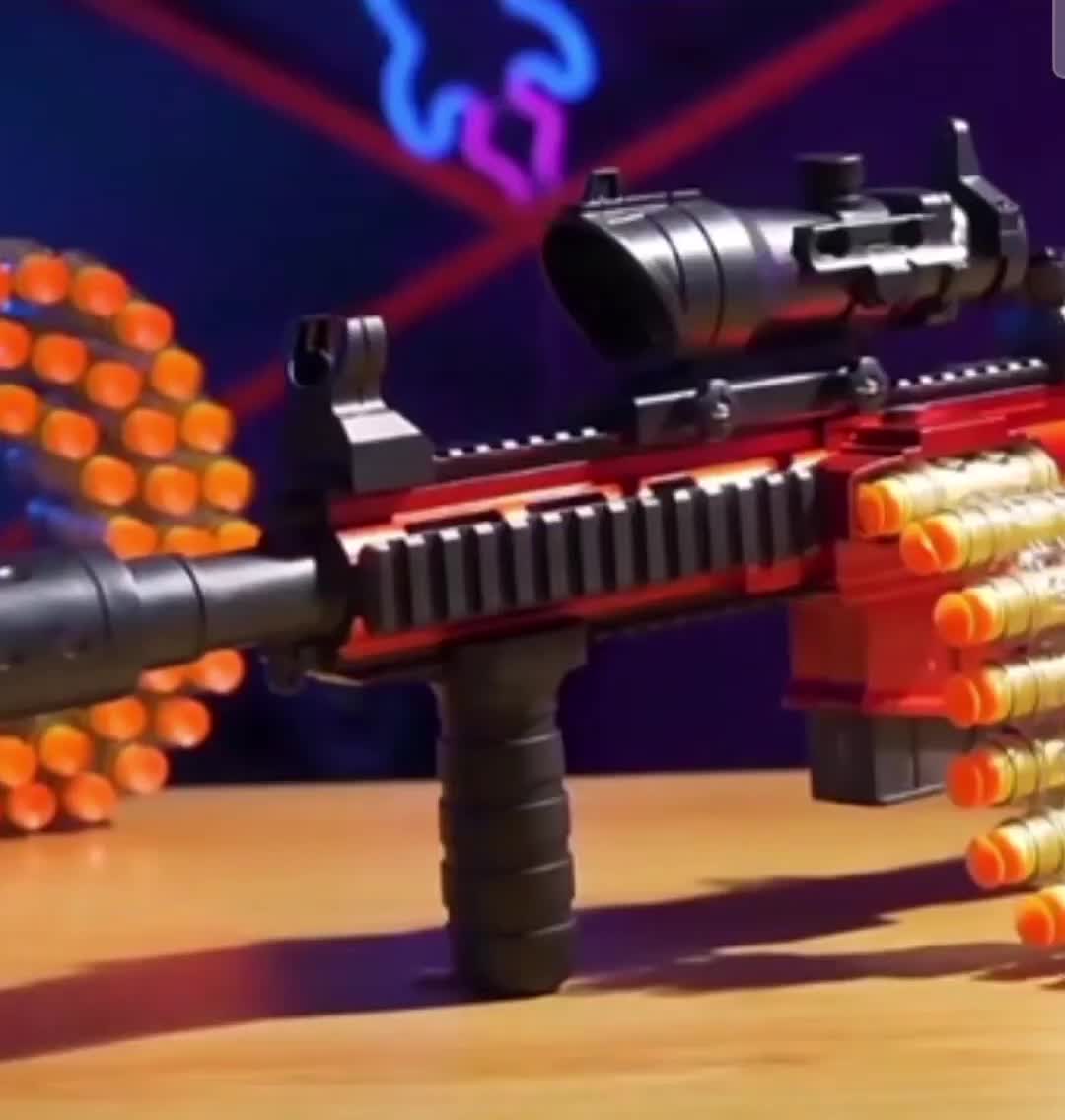 [capt] Mainan Hobi Anak Laki Laki Outdoor Play Mesin Pelontar Eva Busa Tanpa Baterai - Toy Gun  M416 Assault Rifle Karet Plastik Tembakan