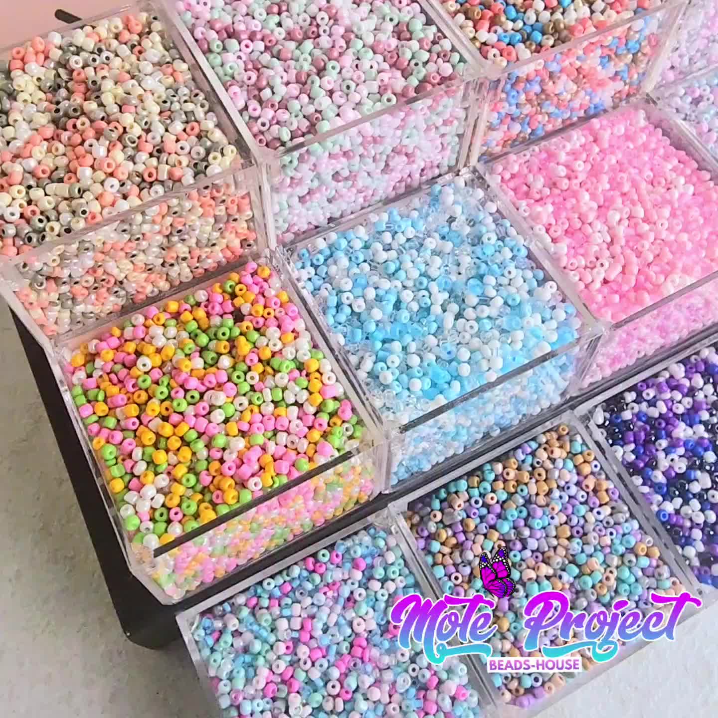 Manik Mote Pasir 8/0 3mm Mix Series Kerajinan DIY - 15gr