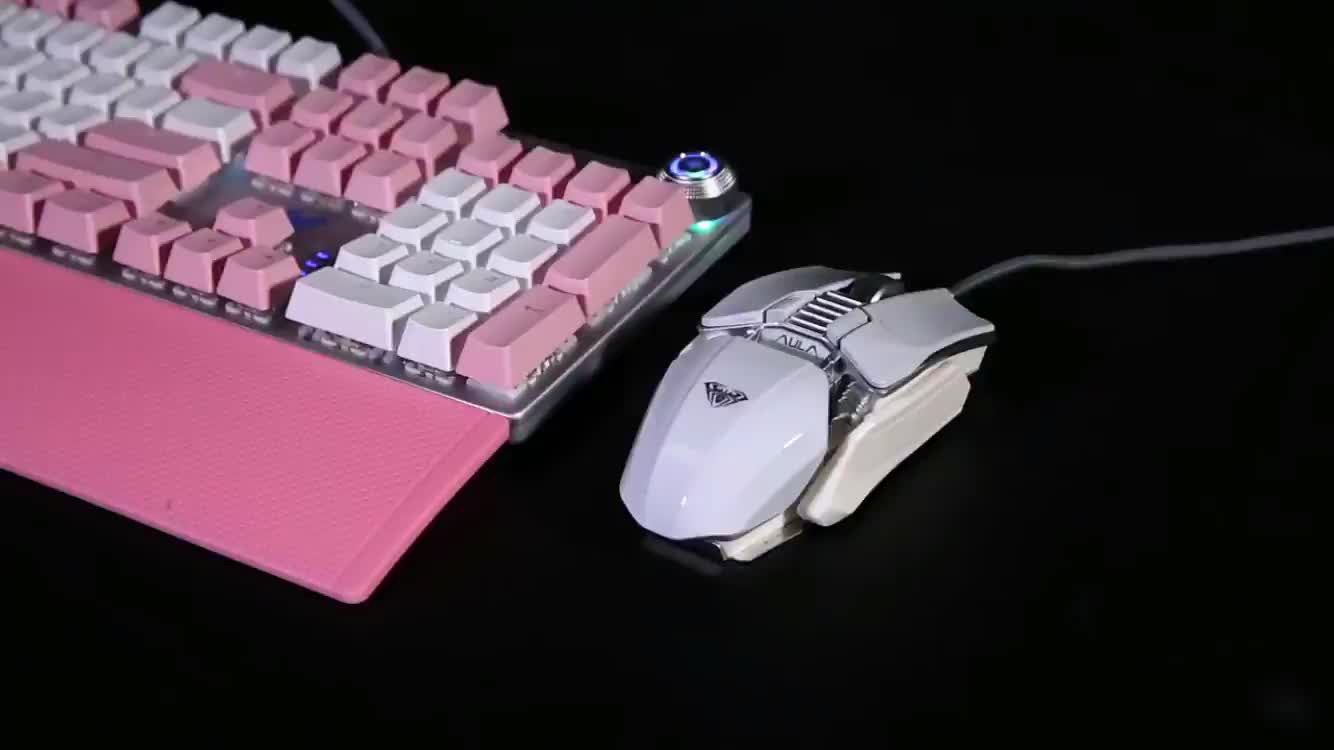 Mouse Gaming AULA H-508 Magnetic -Macro-RGB 4Color-6400DPI-7Buttons