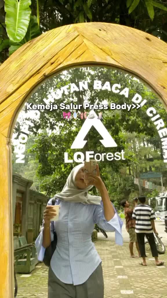 Julie Kemeja Fitted Fitted Shirt Kemeja Kerja wanita Kemeja Lengan Panjang blouse korean hijab style Katun Lembut Tangan Stripe Lembut Atasan