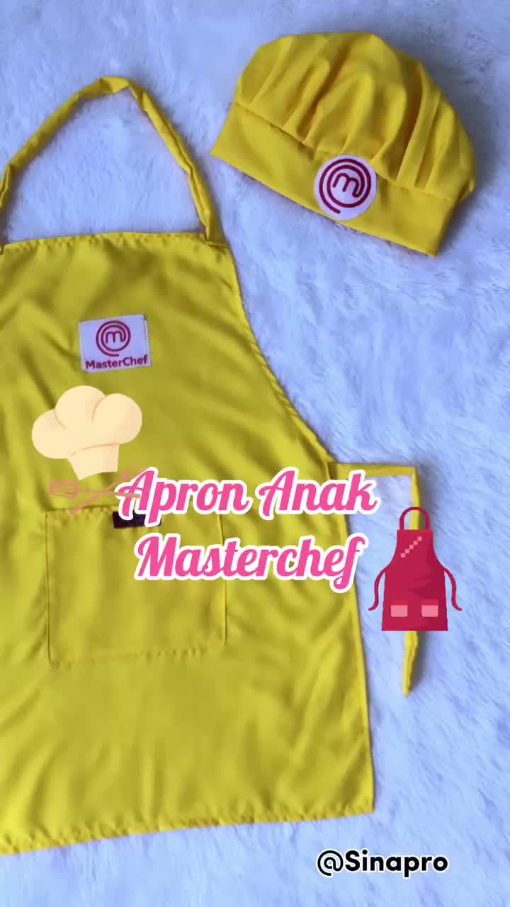 APRON MASTERCHEF ANAK | JUNIOR MASTERCHEF | CELEMEK ANAK
