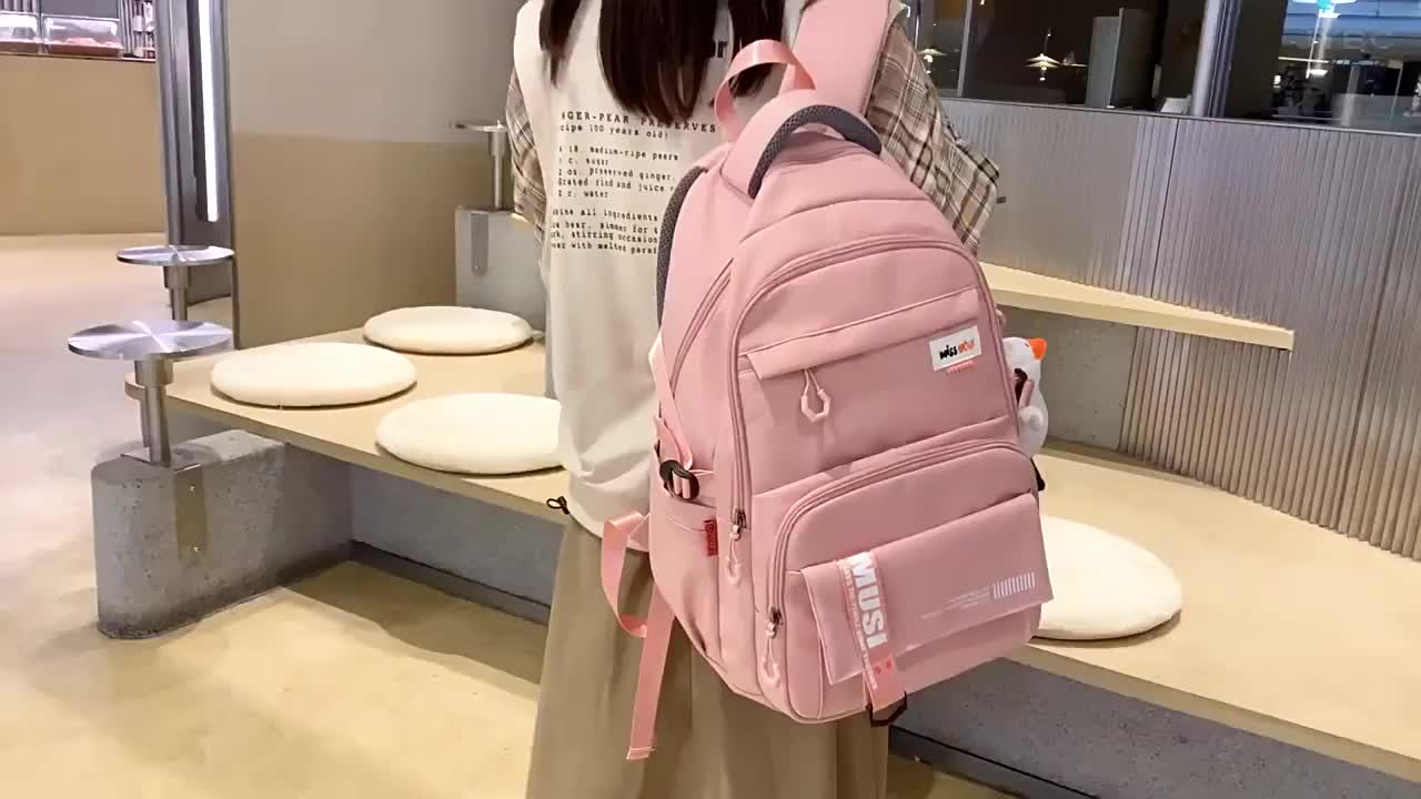 Tas Ransel Sekolah Anak SD SMP SMA Bonus Botol + Kipas Angin + Pelindung Hujan + Jam Tangan + Spray Nano + Gantungan Bunga  Fashion Sekolah Aksesoris