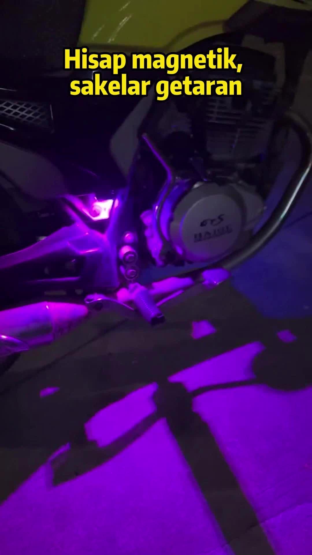 【Bosjie】Lampu Led Motor  7 Warna Kelap Rechargeable Anti Air dengan Kabel Vario Mio Beat Scoopy Nmax Pcx Mobil