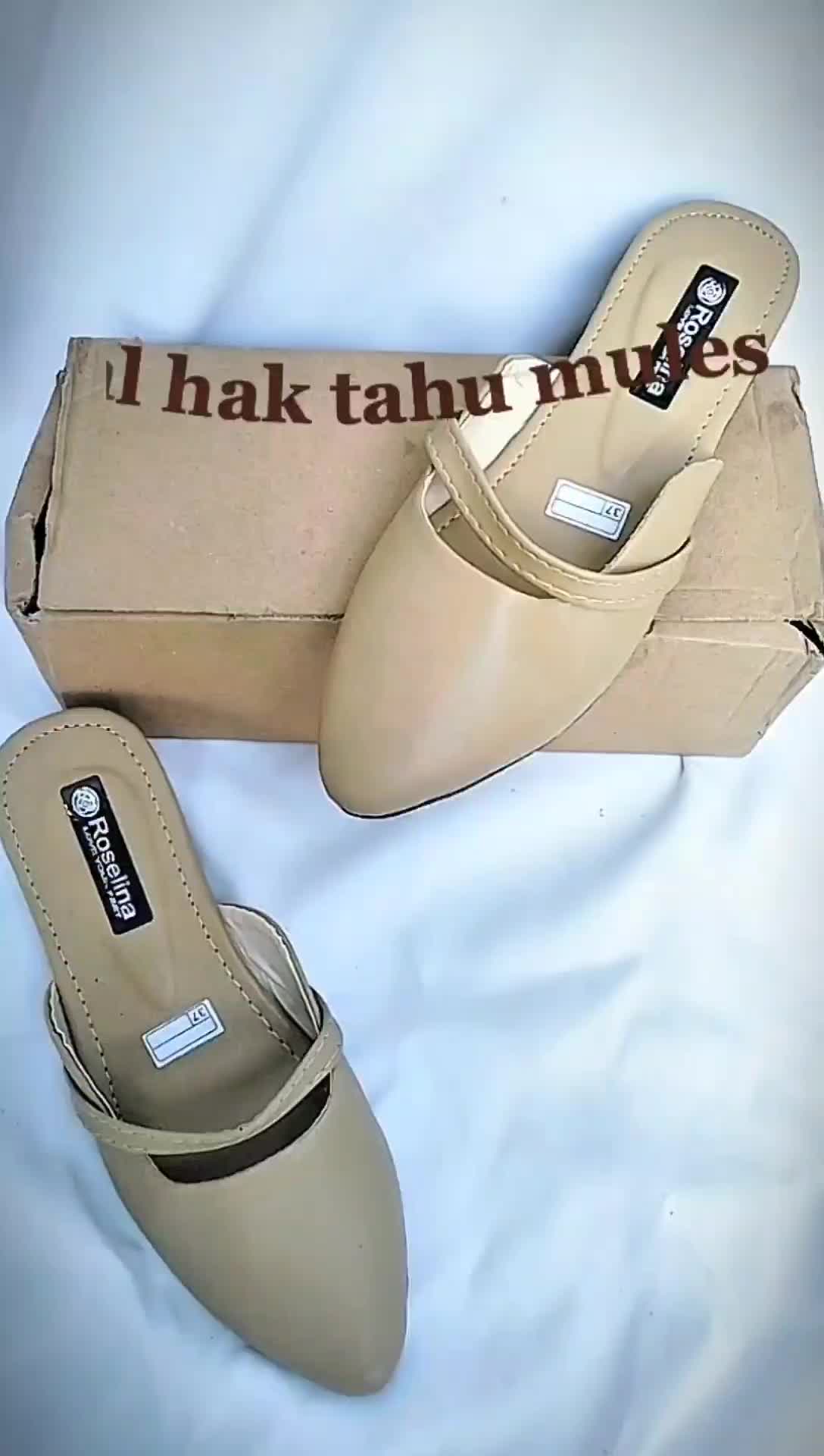 Sendal Selop Mules Wanita Hak 3 Cm Shoes Sandal Wanita High Heels Cewek Kondangan Kekinian Pesta