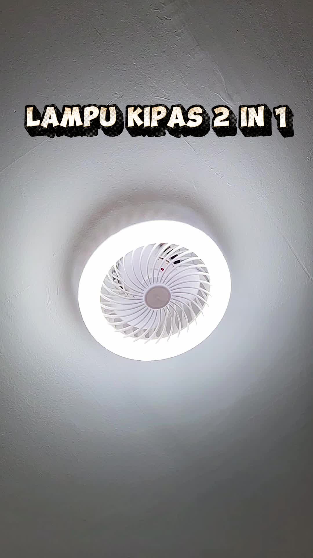 Lampu kipas Angin AC E27 30/50W/60Watt Lampu Plafon  Remote control LED lampu kipas lampuruang tamu  Kipas Lampu Remote 2in1 E27 Plafon Fan Ceiling Studio Video Light Lampu