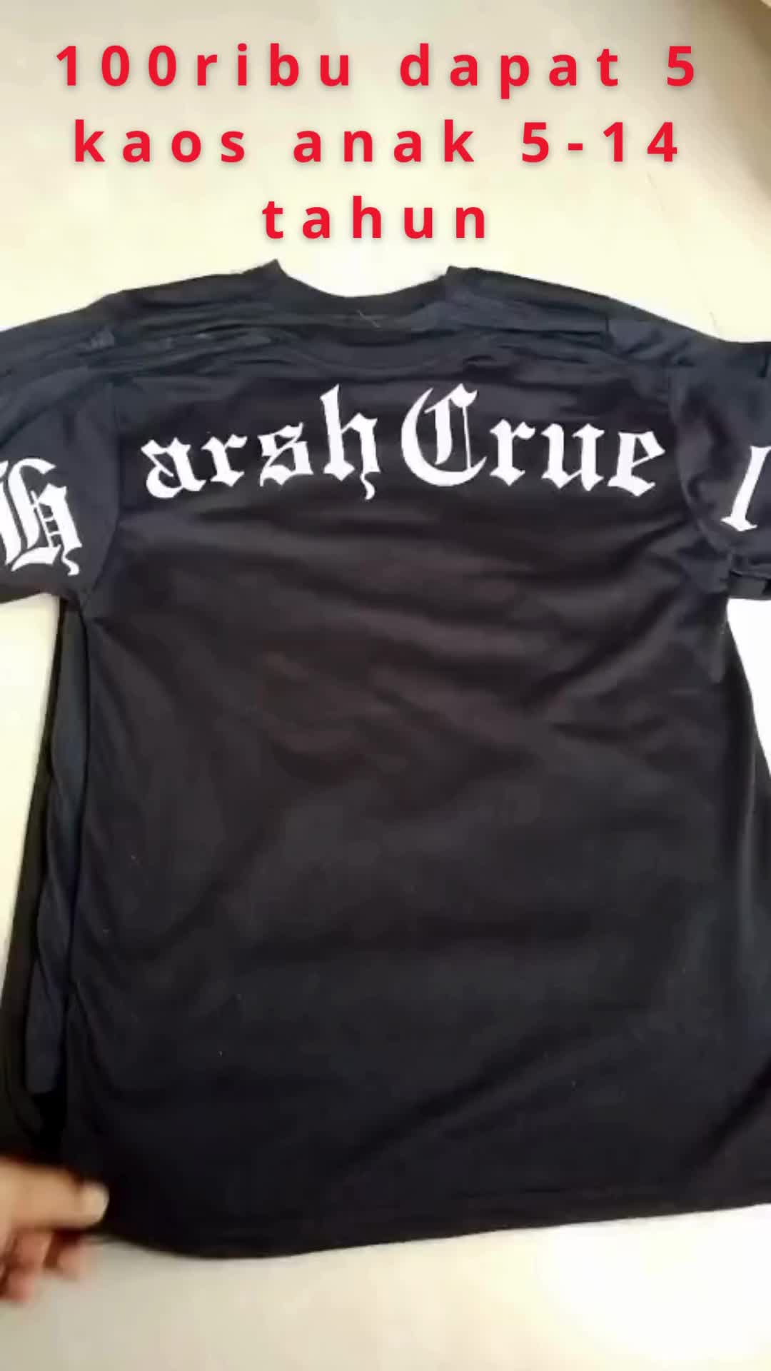 atasan anak 100rbu dapat 5 kaos tebaru/kaos anak gambar beruang samurai