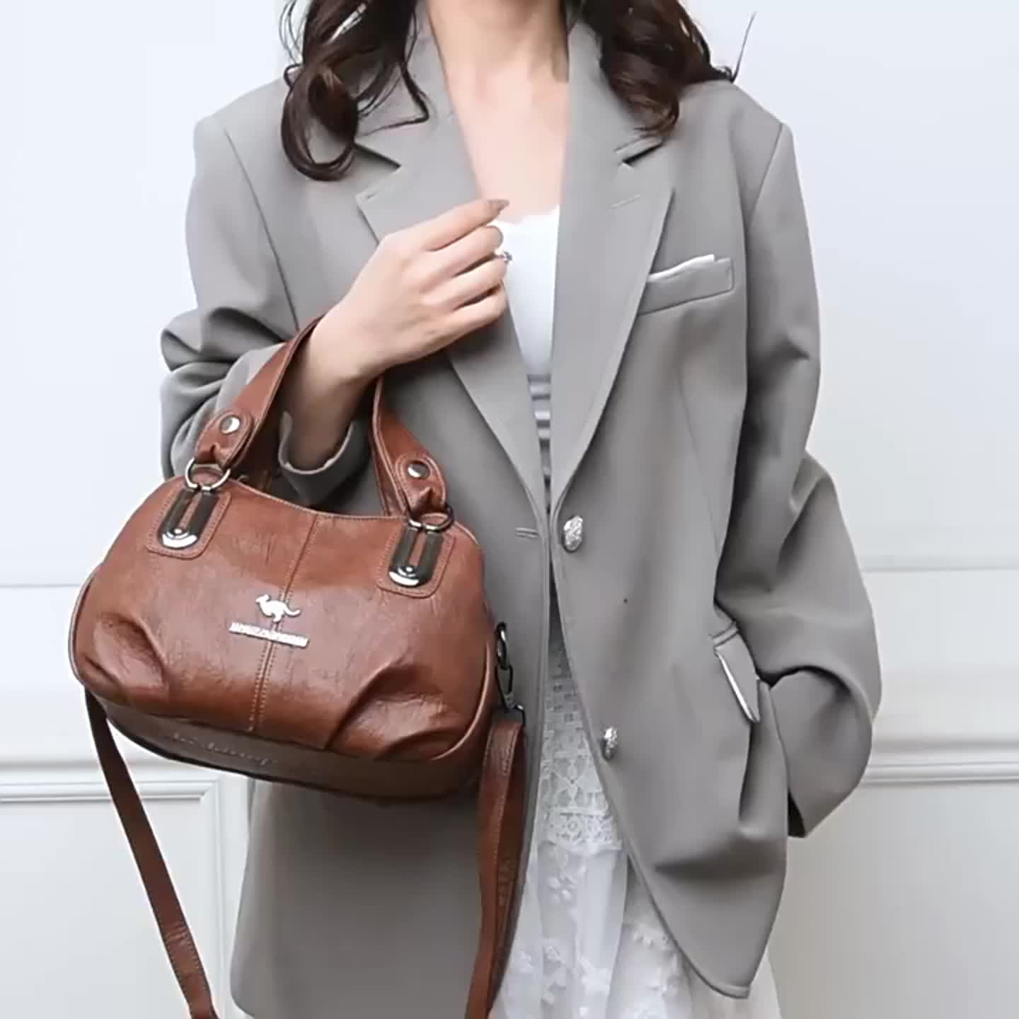 [COD] Tas Kulit Asli Wanita – Elegan & Muat Banyak! Cocok untuk Kerja & Harian