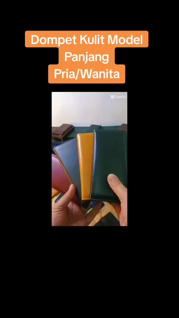 Dompet kulit asli pria wanita model panjang
