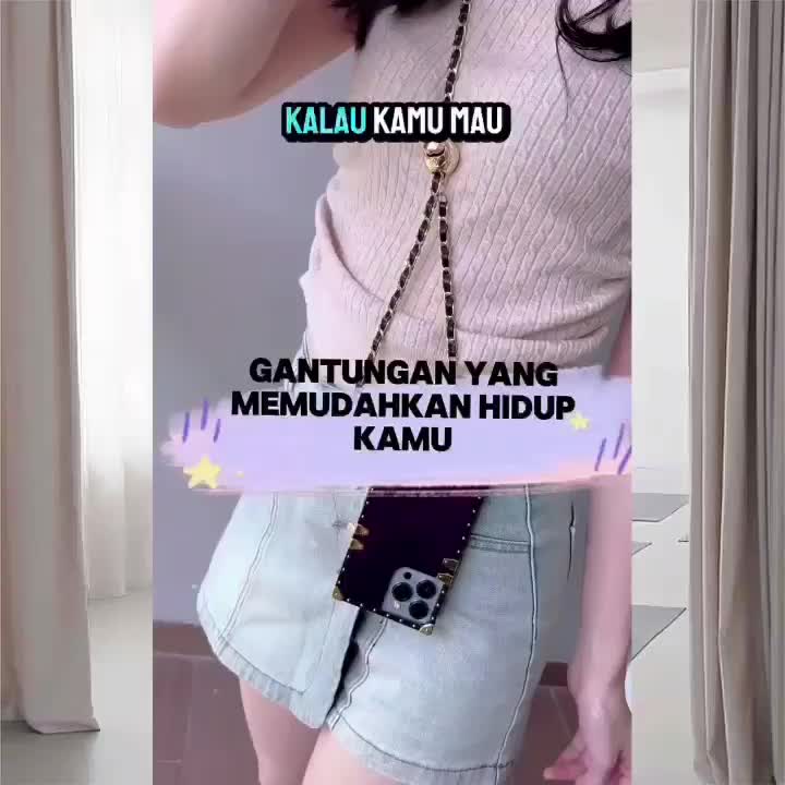 JRYU Tali Rantai Panjang Gantungan HP Gantungan tas