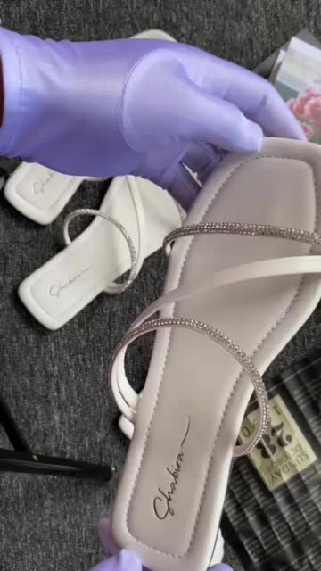 Shabira - Sandal Flat Wanita Permata Tiny Sendal Flat Teplek Cewek Terbaru