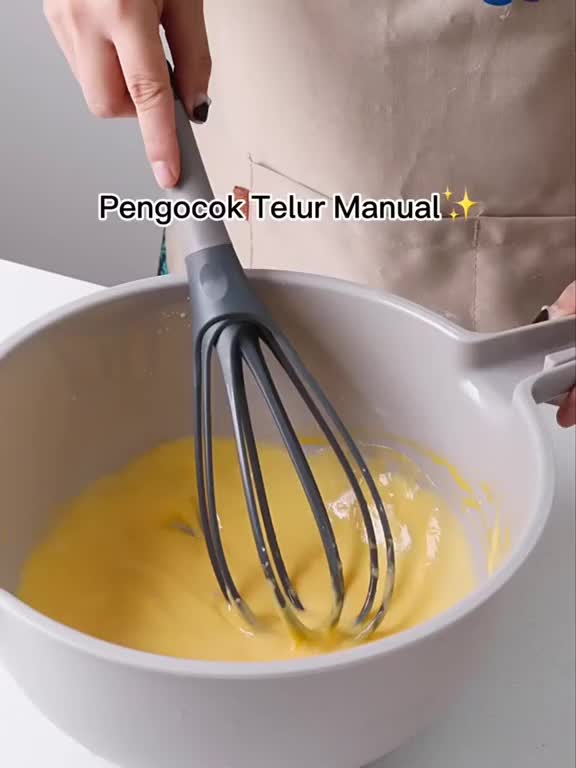 Pengocok Telur Manual Berputar Silikon Mixer Krim Telur Tangan Blender Alat Dapur Egg Kitchenware