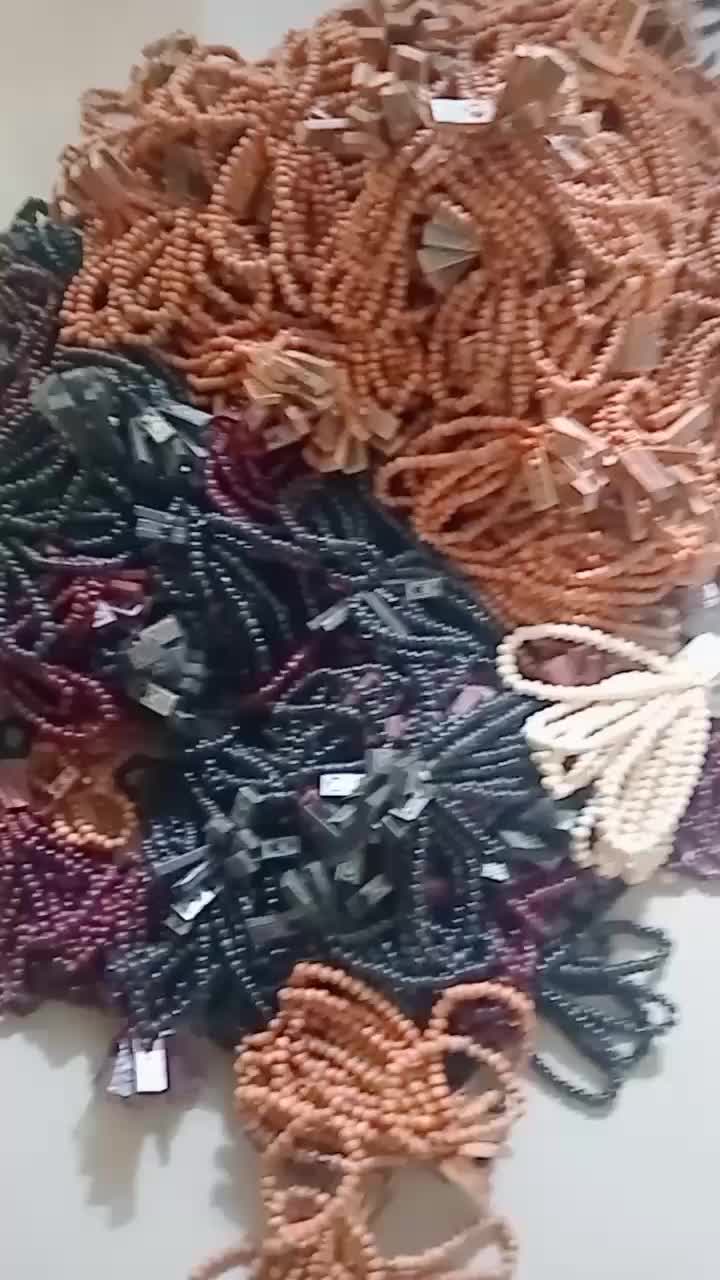Tasbih Kayu 33 Butir 20 Pcs Muslim Motif Haji & Umroh