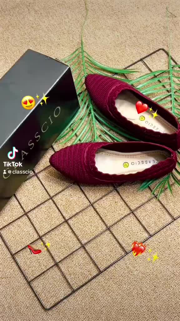 Sepatu Flat Rajut Wanita Model Dinamis IL 12 Tanpa Hak Karet