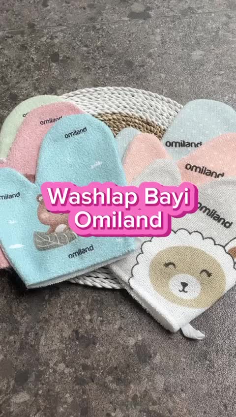 Omiland WL-06 whaslap Waslap Tangan dan Kotak Motif Washlap Mandi Bayi