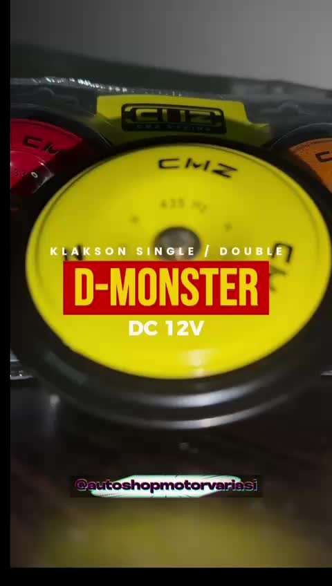 [CMZ Racing] Klakson DMonster Horn SINGLE/DOBLE Bel Horn 5 STARS Double MOTOR MOBIL 435HZ 335 HZ 110DB 12 VOLT Universal Kualitas Terbaik Accessories Motorcycle