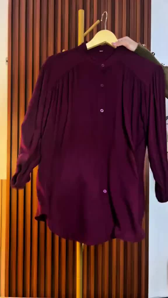 Blouse Wanita Ameena Rayon Twill Premium Oversize | Kemeja Formal Kekinian Lengan Panjang Karet Busui Friendly Nyaman