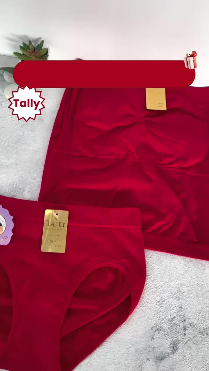 Tally 6151 CD Celana Dalam Wanita - Semi Corset Rajut Body Stretch | Motif Pendek Katun Hitam