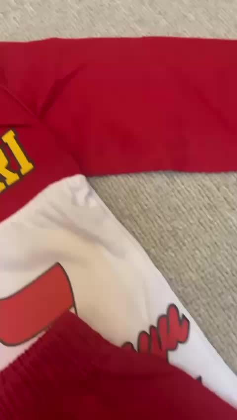 Setelan Merah Putih Anak Bermotif dengan Bahan Katun Ready Usia Anak 3 Bulan-10 Tahun