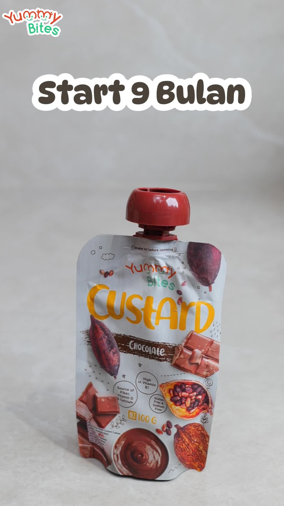 [BUNDLING] Yummy Bites Pancake & Waffle Mix 130gr 1 Pcs + Custard Chocolate 100gr 2 Pcs Snack Baby/ Cemilan bayi