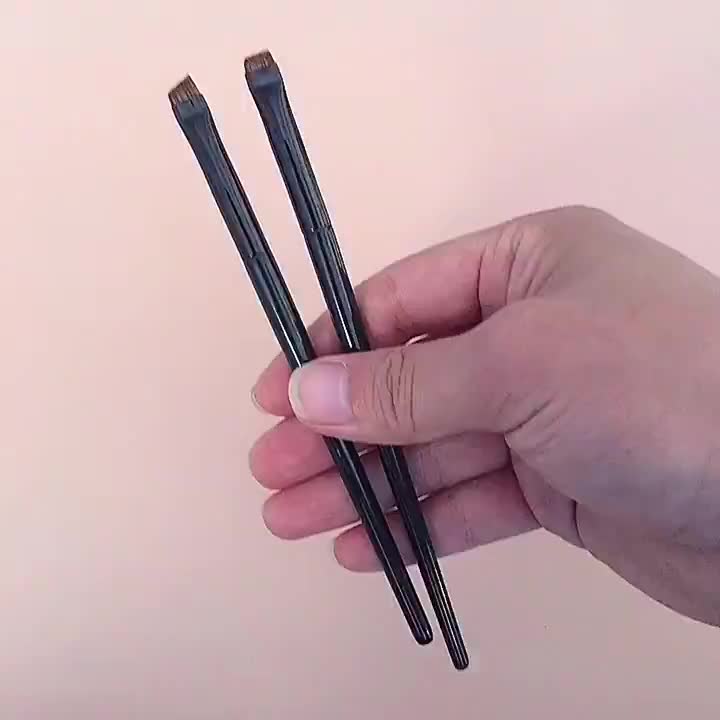 Kuas Eyeliner Per 1 Pcs Kuas Alis Hitam Kuas Makeup Eye Liner Mata Pipih Eyebrow Brush Brush Make Up