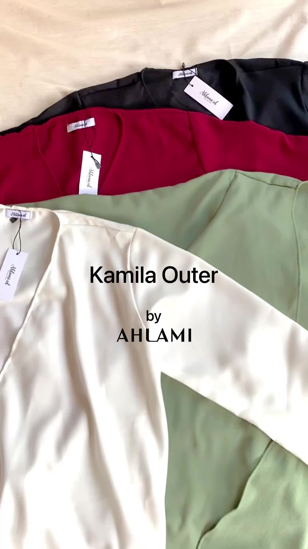 Ahlami- Kamila Basic Outer Premium Cardigan Wanita Outerwear Kekinian