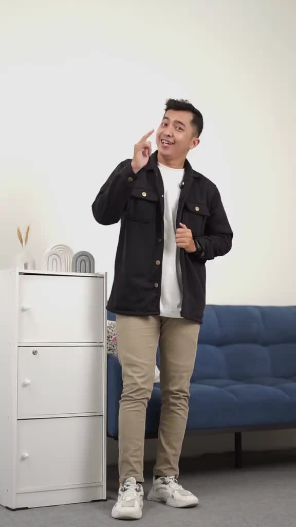 BROGUY Jaket Trucker Pria Distro Cream Muda