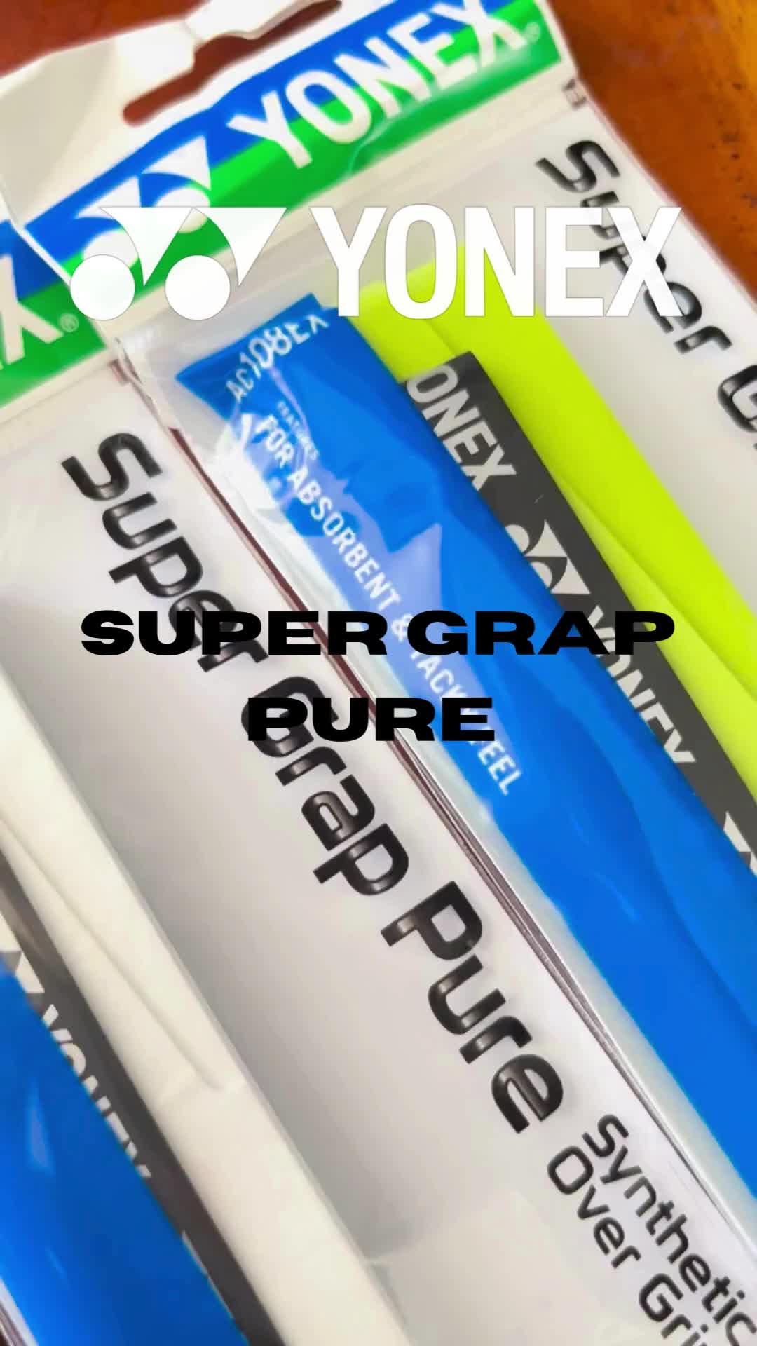 Grip Tenis Yonex Super Grap Pure AC108EX Tennis / Badminton  AC 108 EX Overgrip