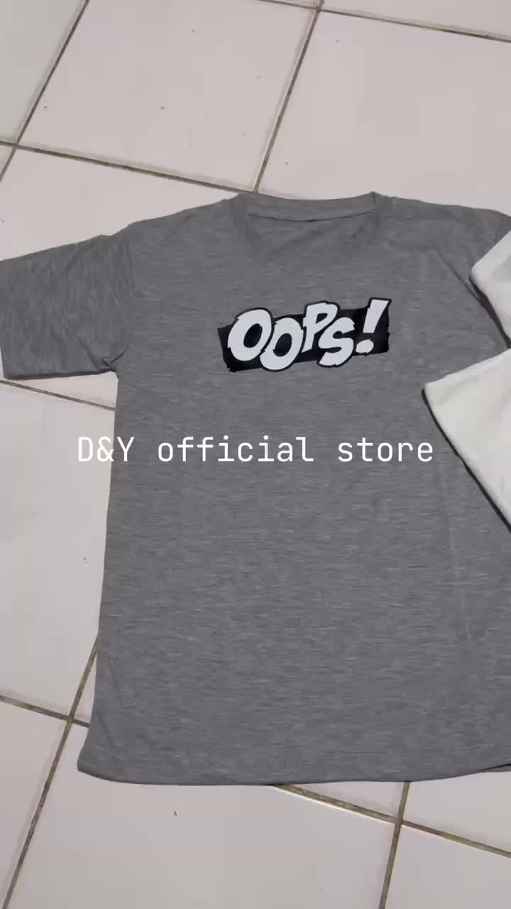 Dy Store Kaos Distro Logo Oops Simple Trendy Terbaru Pria Wanita Dewasa Unisex Sablon Pendek Katun Combed Oblong Baju Digital Regular