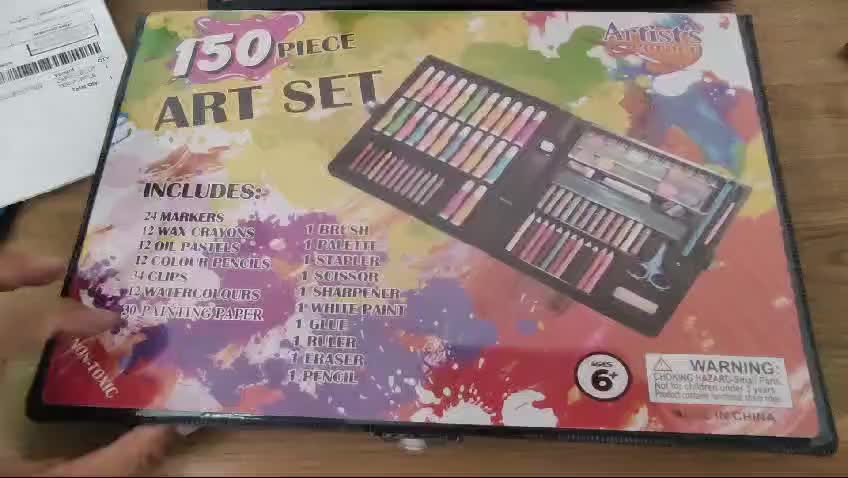 SHENAR CRAYON ART SET PAKET MEWAH / CRAYON WARNA KARAKTER KARTUN / PENSIL WARNA ANAK ALAT GAMBAR KOPER / ALAT MELUKIS DAN MENGGAMBAR, SHENARCORNER168S