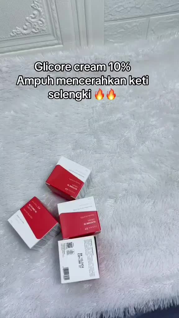 READYSIAPKIRIM! Glycore 10% & 8% Mencerahkan Wajah Krim 10gram Perawatan Niacinamide Pencerah Pelembab Moisturizer pink Paket + jerawatan Gel Cream whitening untuk