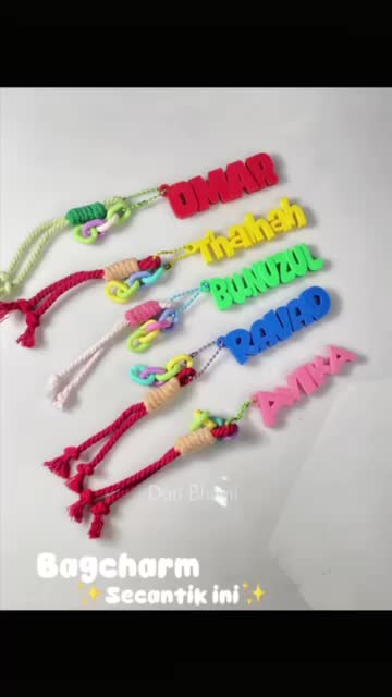 Bagcharm 3D Custom Carabiner Rantai Full color