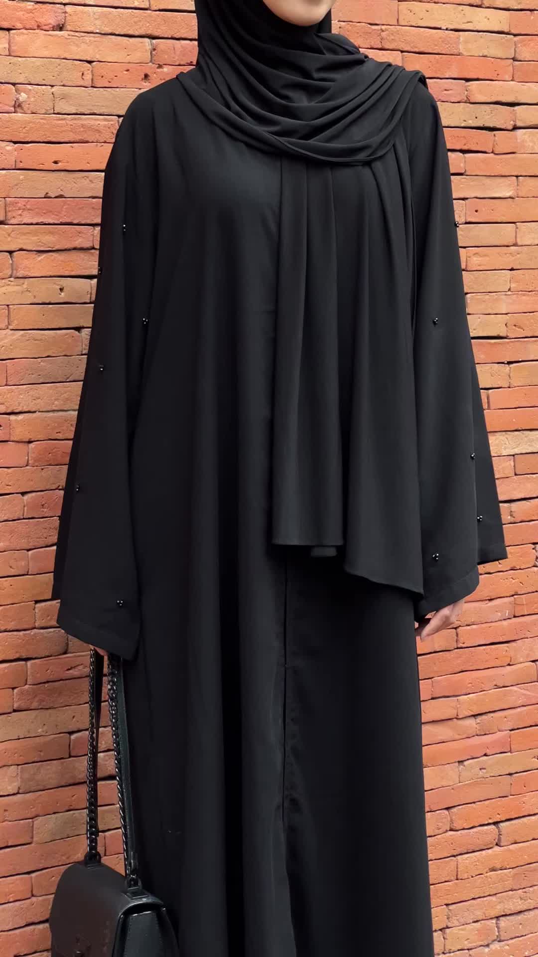 Fatima Abaya Jetblack | Premium Jetblack | Griya Musafa Outer