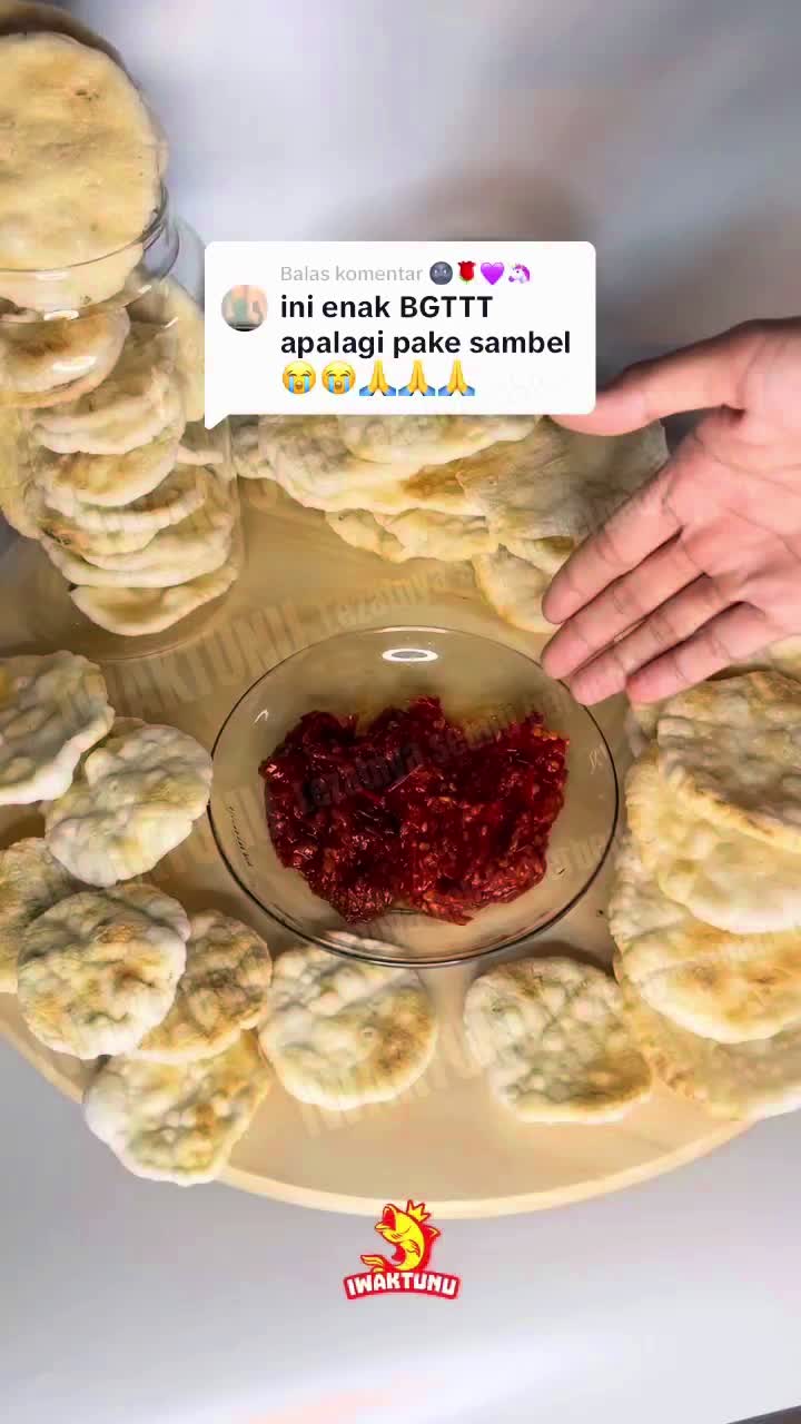 Iwaktunu Kemplang SEDANG  50 KEPING Panggang - Kerupuk Kemplang Makanan Viral Asli Palembang - Kemplang Tunu & Sambal Pedas Food Crisps & Puffed Snacks