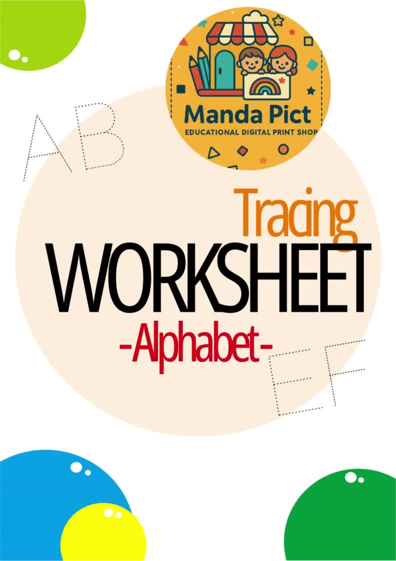 Worksheet Anak: 33 Lembar Aktivitas Seru Tracing Alfabet