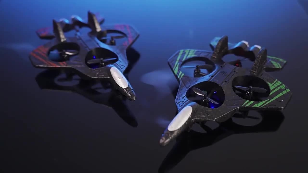【JIATA】 Remote Control RC Drone 4-Axis Sensor Gravitasi Pesawat dengan Lampu LED 1000mAh Baterai Isi Ulang Tahan Guncangan Mainan Remote Control Anak-anak mainan anak-anak A138 COD